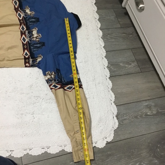 Vintage CUMBERLAND OUTFITTERS Western Horse Pearl Snap Button Long Sleev… - Picture 12 of 13